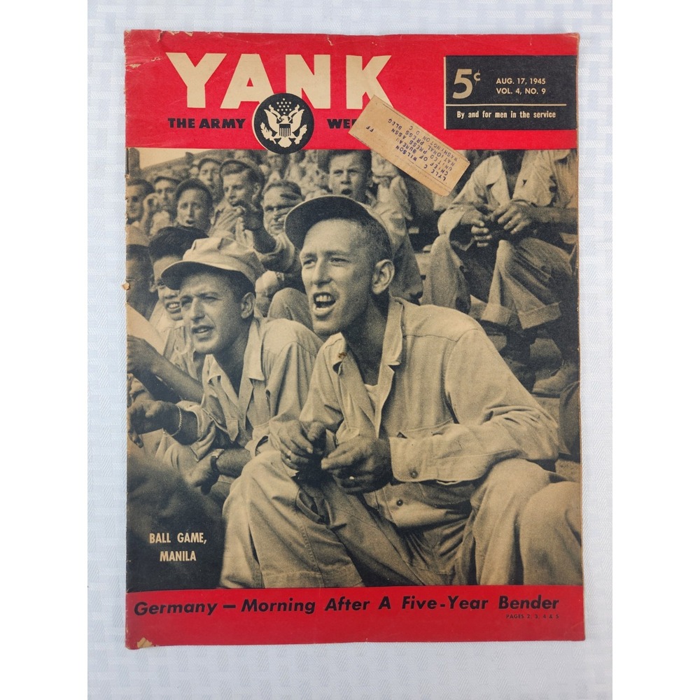 YANK The Army Weekly Magazine August 17 1945 Manila Baseball Lyle Wilson Mailing